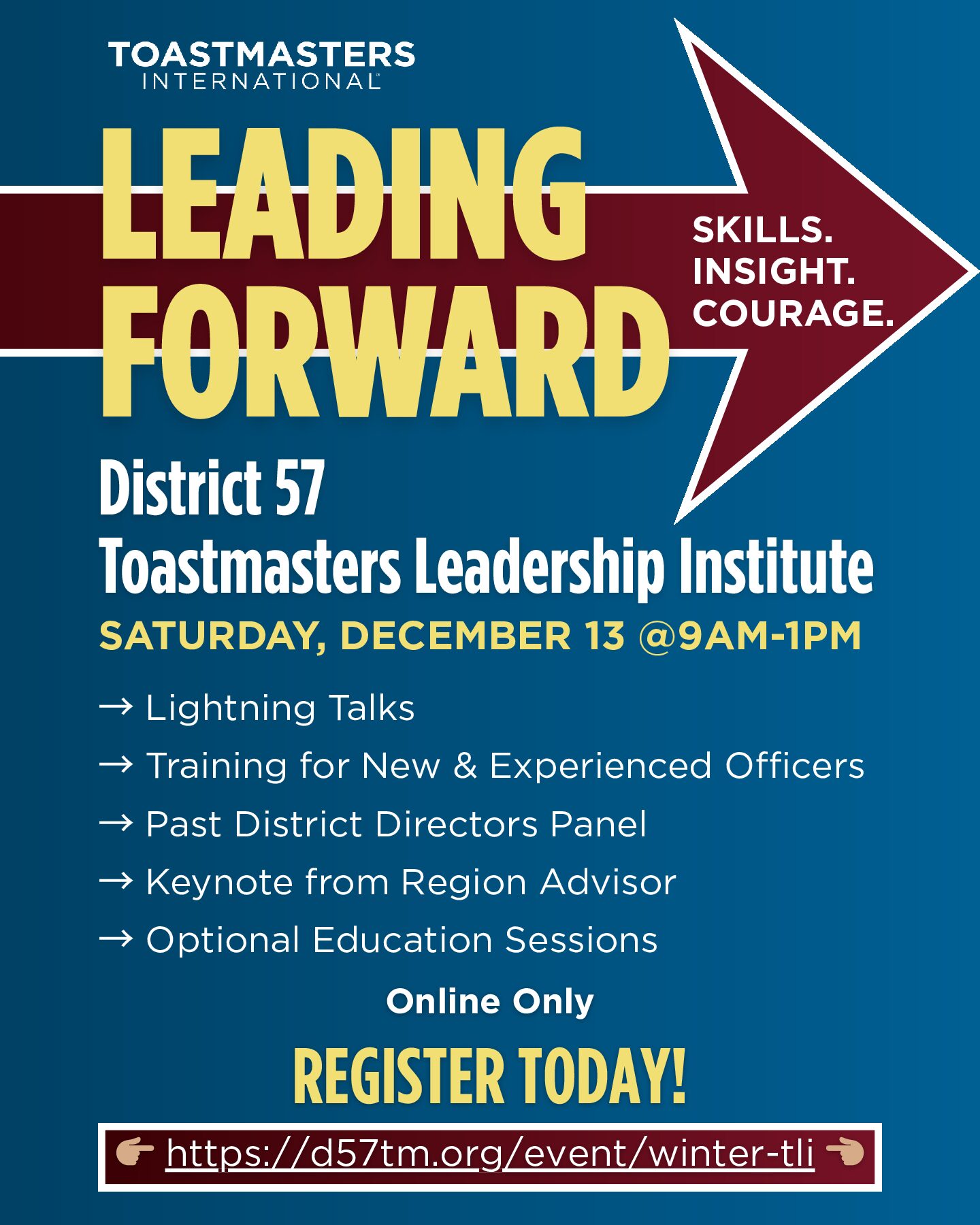 Winter TLI (Toastmasters Leadership Institute